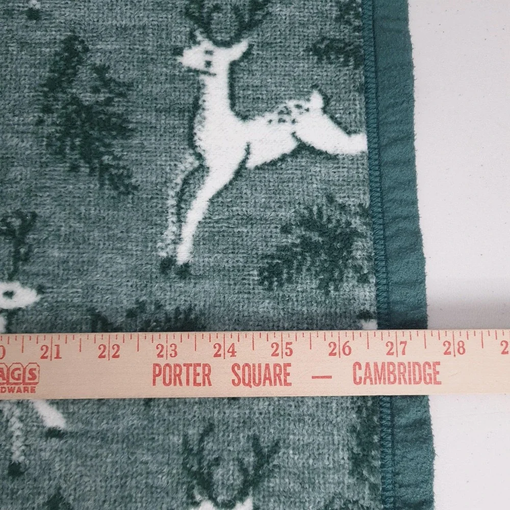 CHAPPYWRAP X The Foggy Dog Green Reindeer Pet Blanket Throw Cotton Poland